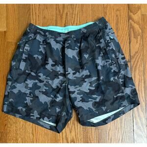 Birddogs Men’s Lined Gym Shorts Large Camo Print “Paxton Trollope” Boom Classic